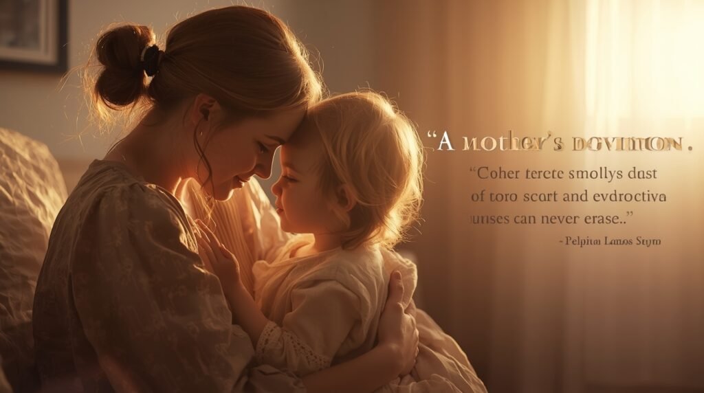 Emotional mom quote image expressing gratitude, faith, and the joy of being a mother.