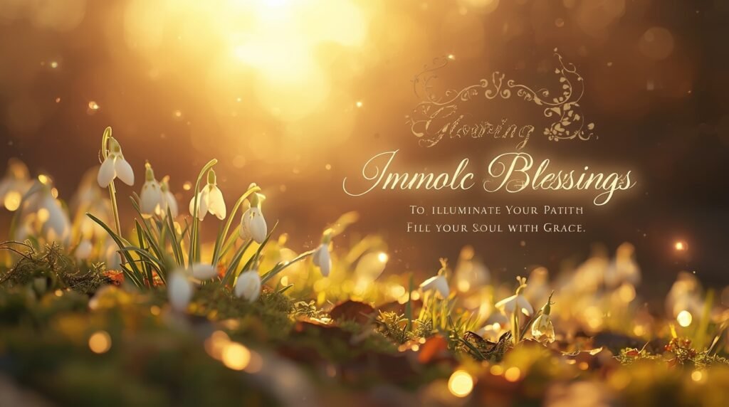 A calm Imbolc blessings scene expressing growth, cleansing energy, and quiet preparation for fresh starts.