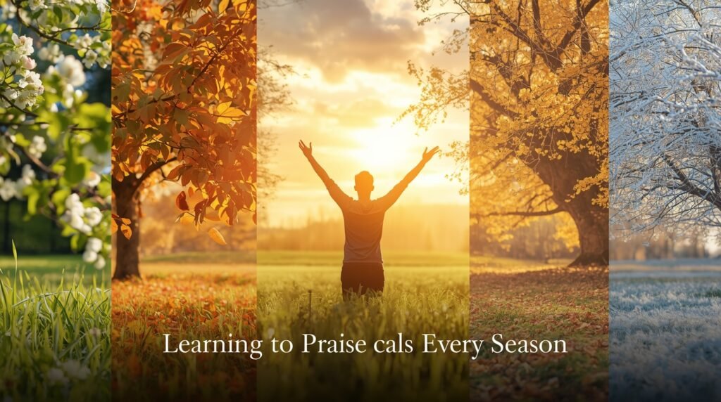 Power of praise quote with motivating words and peaceful glowing background