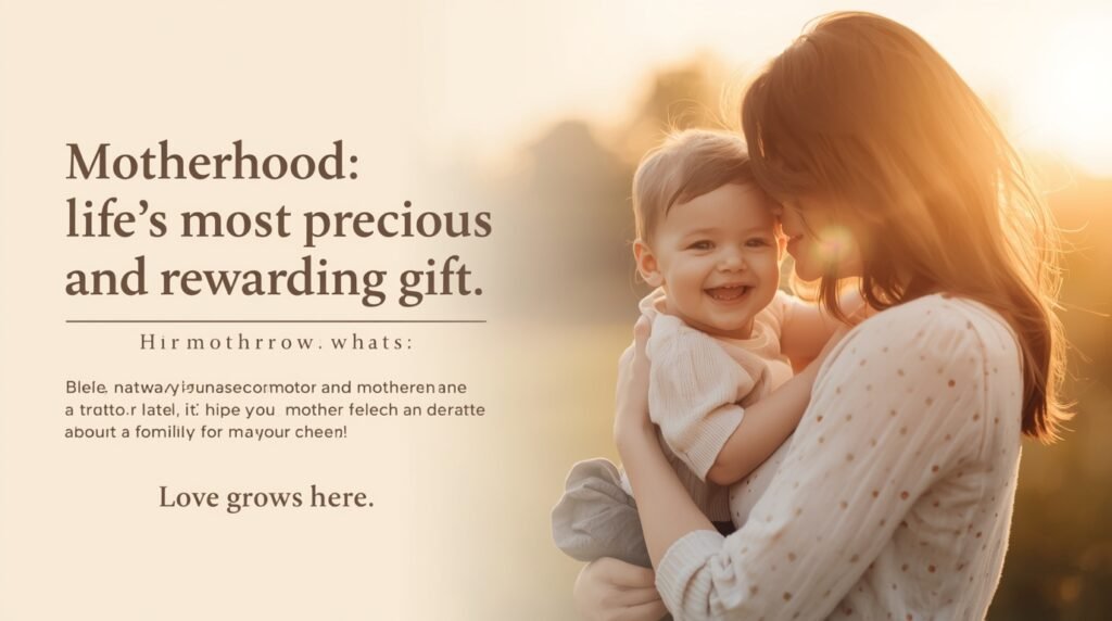 Inspirational motherhood quote My Biggest Blessings Call Me Mom with warm, loving design.