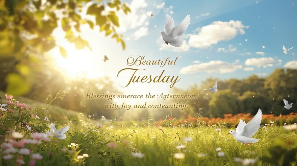 A serene Tuesday afternoon inspired by blessings, prayer, trust in God, and gratitude for the simple moments of the day.