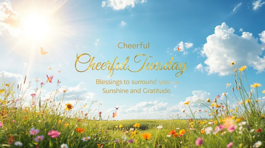 Tuesday afternoon blessings filled with warmth, faith, and positivity, encouraging reflection, thankfulness, and inner peace.