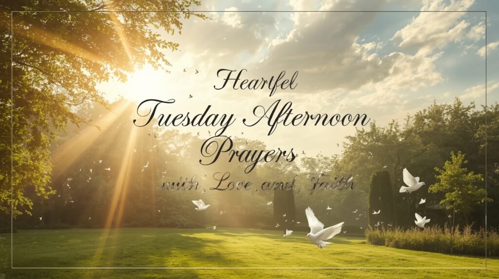 Tuesday afternoon blessings reminding us to pause, breathe, and thank God for guidance, peace, and steady hope throughout the day.