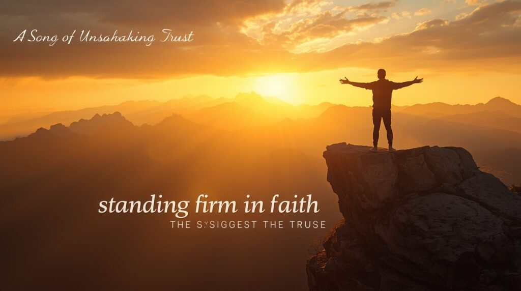 Power of praise encouragement with inspiring message and soft golden light background