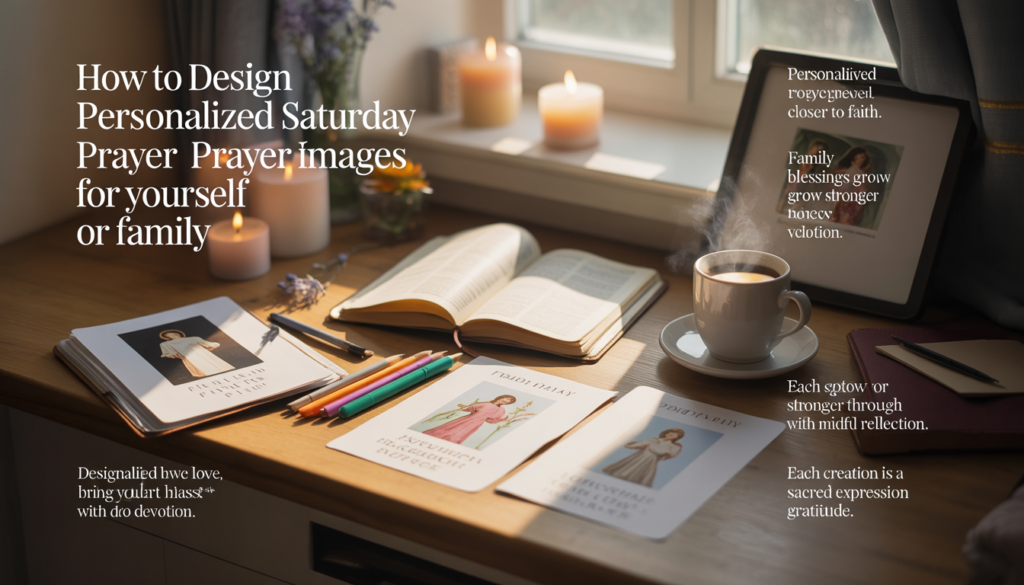 Uplifting Saturday prayer illustration encouraging daily devotion and meditation.