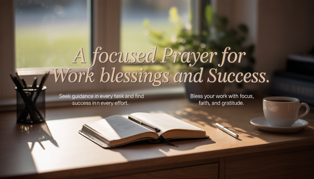 Tranquil morning prayer illustration with gentle light, devotional focus, and spiritual serenity.