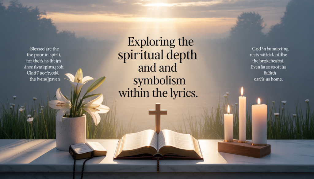 Christian image representing humility, faith, and spiritual blessings for the poor.