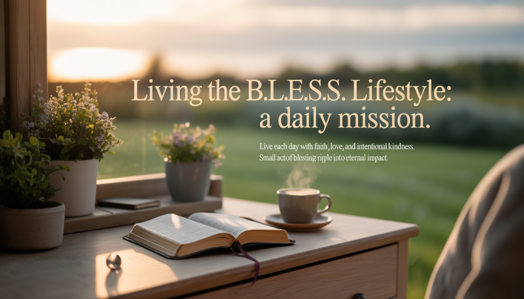 Christian B.L.E.S.S. guide image showing practical steps for blessing others with love.