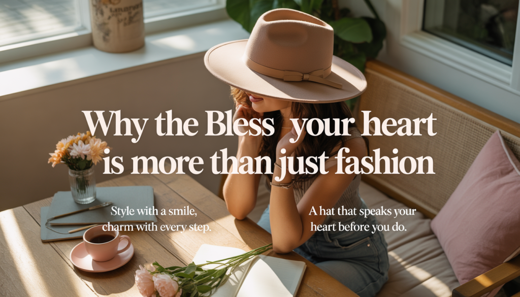 Classic Bless Your Heart hat for men and women, expressing Southern wit and fun in everyday style.