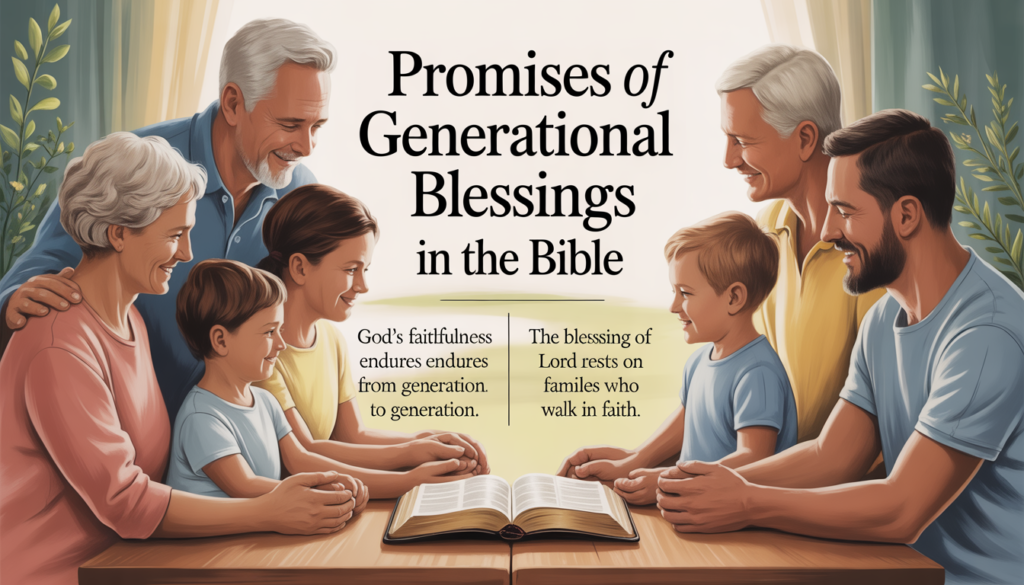 Christian Bible showing passages about God’s promises and generational blessings.