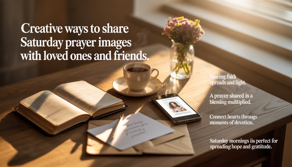 Faith-based Saturday prayer visual promoting spiritual connection and mindfulness.
