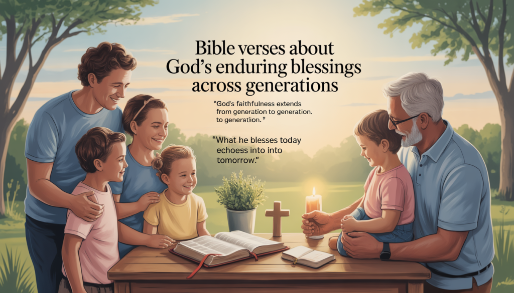 Open Bible with highlighted text inspiring believers to honor and receive generational blessings.