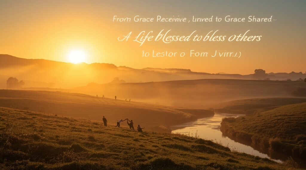 Inspirational “Blessed to Be a Blessing” design symbolizing generosity and faith in God.