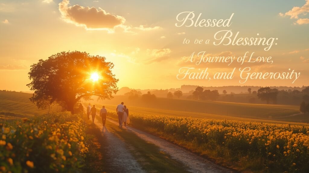 Blessed to Be a Blessing image showing faith, gratitude, and a heart full of generosity.