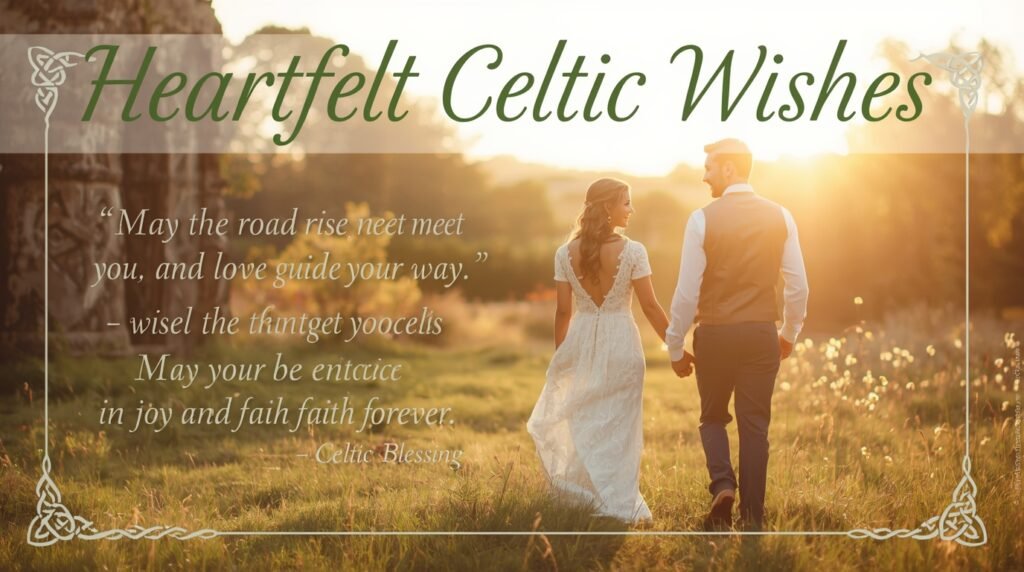 Romantic Irish anniversary blessing image inspired by Celtic heritage and spiritual warmth.