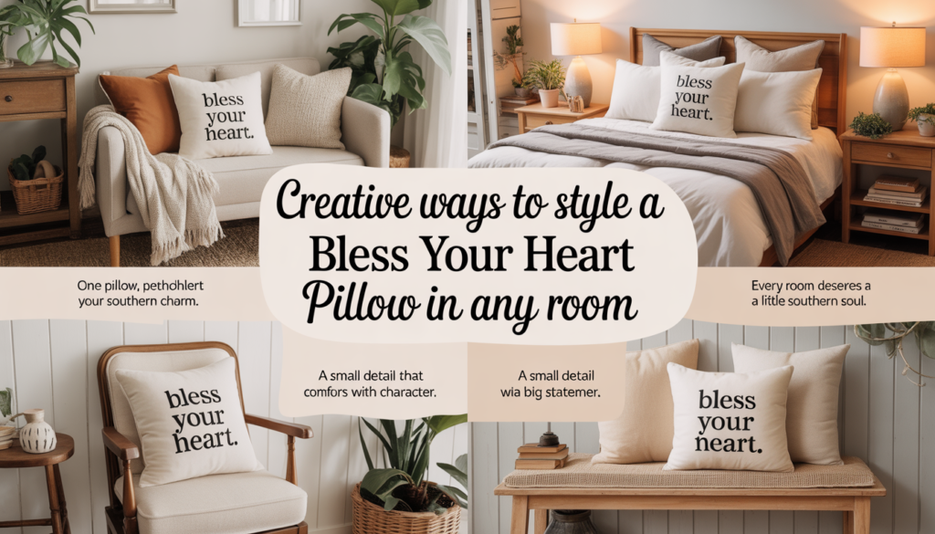 Decorative Bless Your Heart quote artwork reflecting Southern charm and lighthearted meaning.