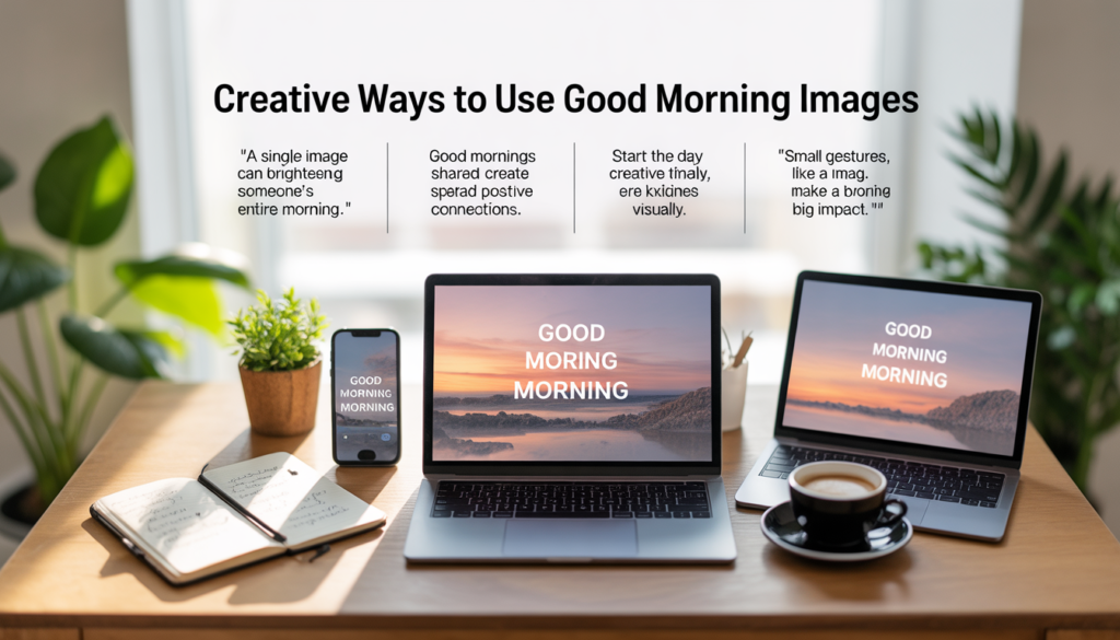 Christian Good Morning visual with scripture, prayers, and encouragement for a blessed day.