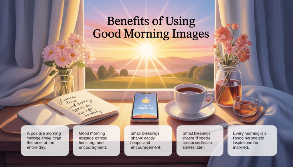 Colorful and cheerful Good Morning picture spreading positivity, gratitude, and happiness.