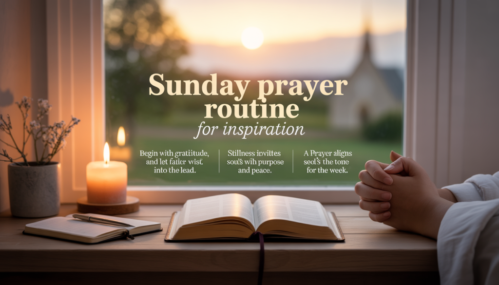Beautiful Sunday prayer quotes image designed to inspire reflection, hope, and blessings.