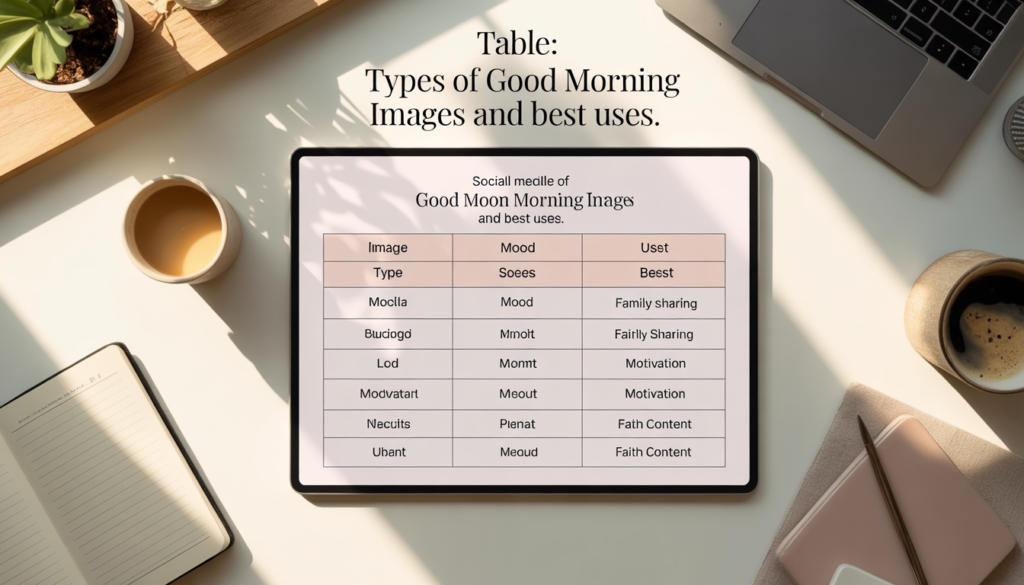 Motivational Good Morning image with serene lake, calm atmosphere, and joyful vibes.