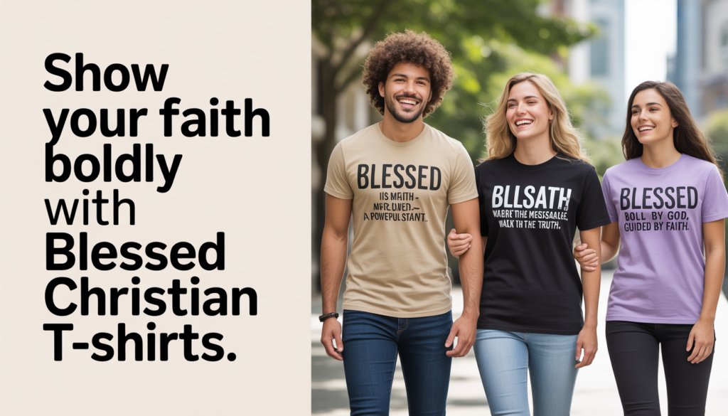 Stylish Blessed shirts designed for everyday wear with spiritual and inspirational message.
