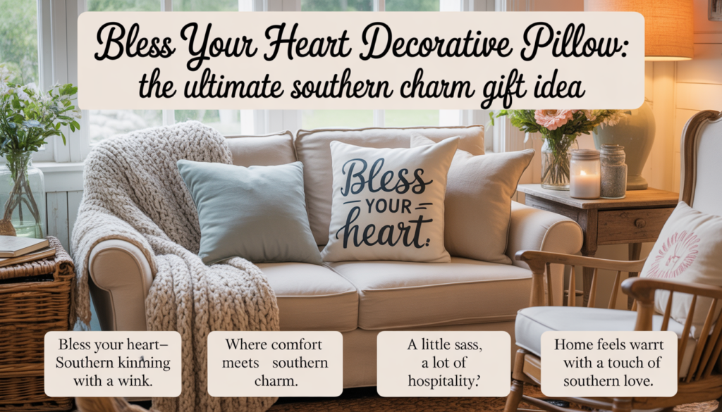 Bless Your Heart phrase displayed in a charming Southern-style design with warm, friendly tone.