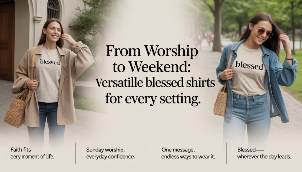 Unisex Blessed shirts combining comfort, streetwear fashion, and Christian inspiration.