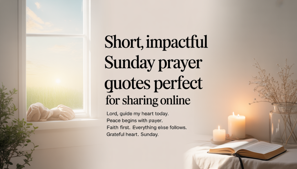 Heartfelt Sunday prayer quote image promoting trust in God and spiritual renewal.
