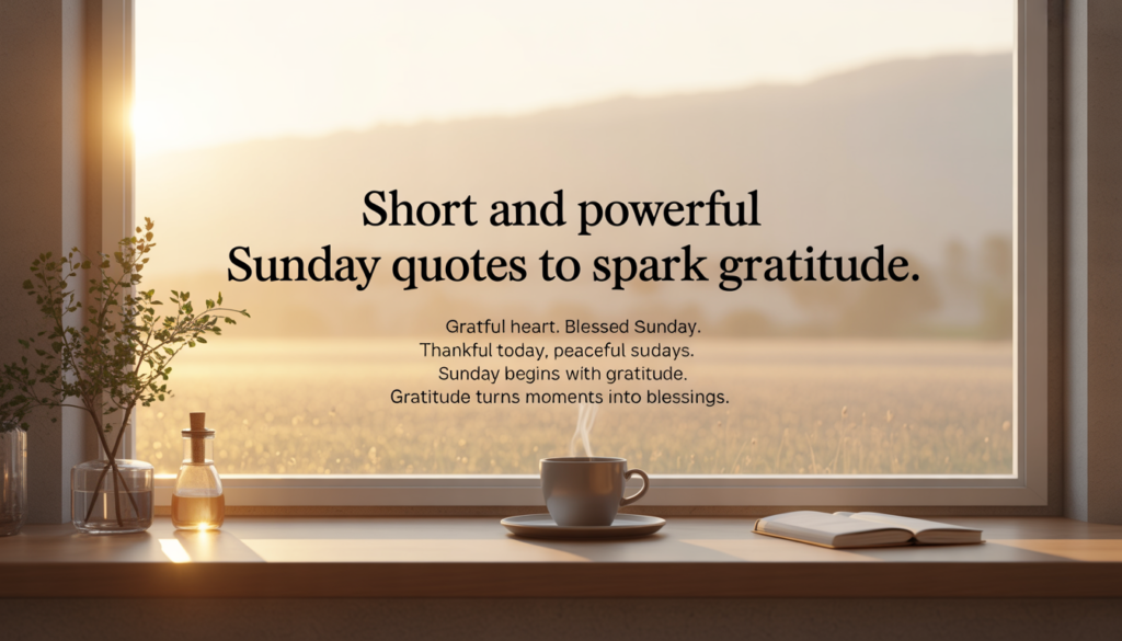 Peaceful Sunday quotes and blessings image encouraging prayer, hope, and inner calm.